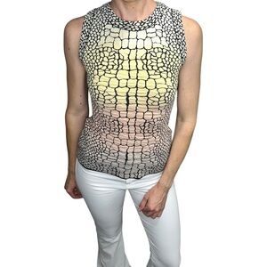 Missoni Ombré Crocodile Print Multi Color Tank Top